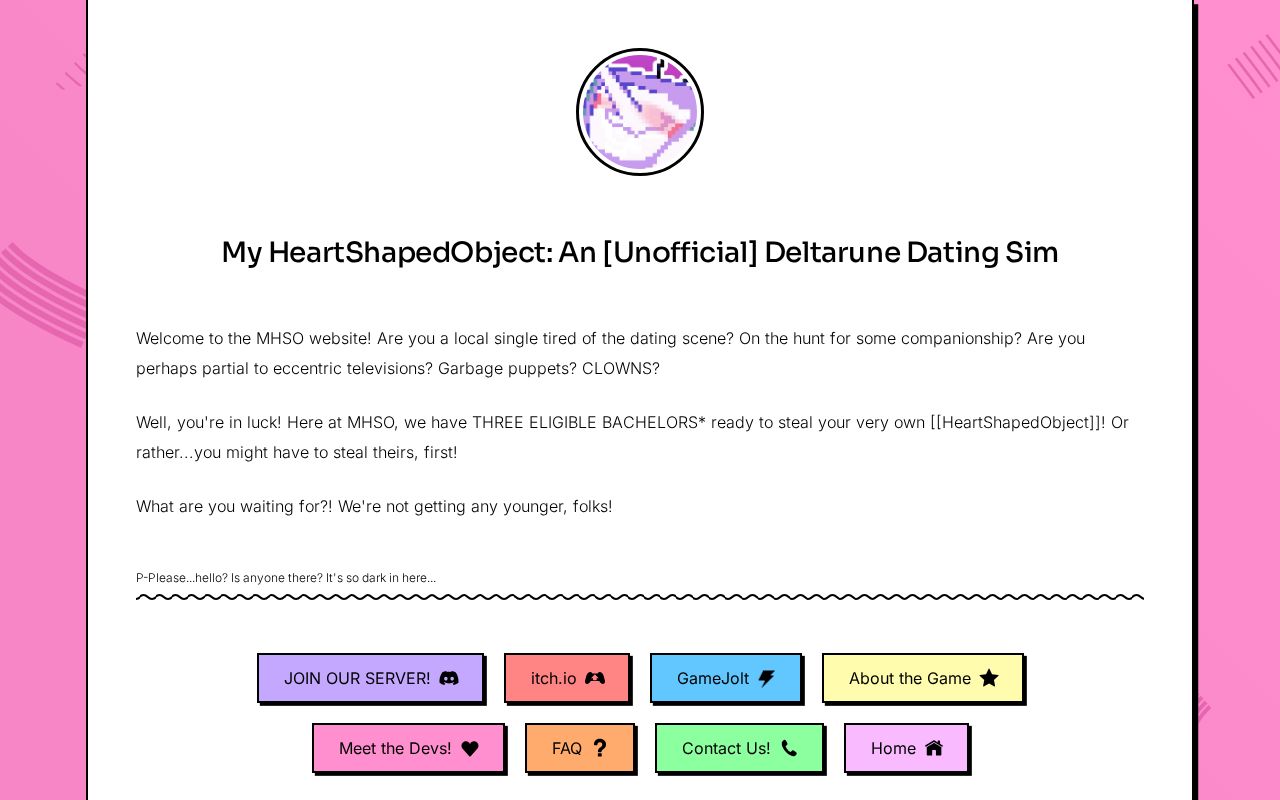My HeartShapedObject: A Deltarune Dating Sim